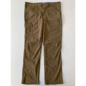Toad & Co Cargo Hiking Pants Men’s Brown Stretch Straight Leg Nylon